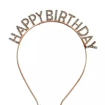 1pc Metal Shiny Hair Bands Popular Headband Hoop Party Jewelry English Letters Props Accessories золотой