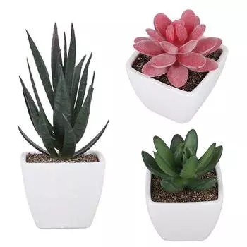 1Pc Mini Artificial Plants Bonsai Fake Flowers Aloe Table Potted Ornaments Small Simulated Tree Pot Plant Home Decoration Crafts 1pc