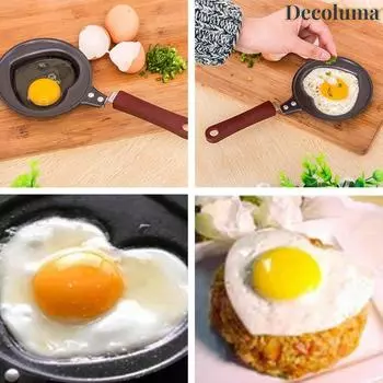 1pc Mini Egg Pancake Frying Pan Nonstick Small Omelette Pan Cute Pattern Fry Pan Multifunction Cookware for Breakfast