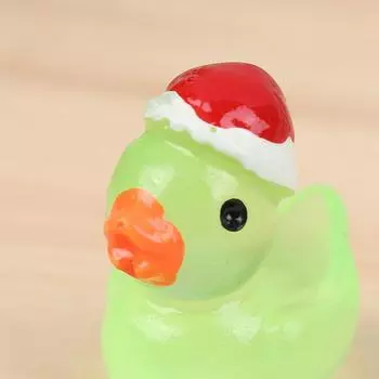 1Pc Mini Luminous Resin Ducks Glow In The Dark Miniature Ornament Tiny Ducks For Diy Garden Dollhouse Duck Accessories озеро синий