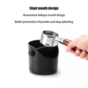 1Pc Mini Semi-Automatic Coffee Knock Box Household Straight Mouth Abs Coffee Knocking Slag Bucket With Removable Knock Bar