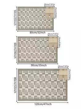 1PC, Morocco advanced floor mat doormat mat into the door mat, wear-resistant dirty porch carpet, can be washed home decoration 500MMx800MM светло-серый