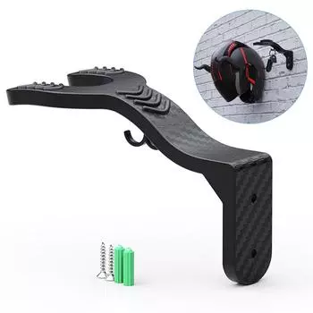 1PC Motorcycle Helmet Hook Racks Multipurpose Hook Hanger Home Luggage Jacket Holders Kitchen Cabinet Shelf Wall Mount Hooks чёрный