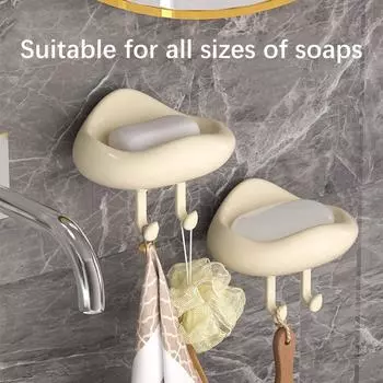 1 шт.-многофункциональные крючки для мыльницы, полка для хранения мыла в ванной, держатель для настенного монтажа без дырокола, самоклеящийся держатель