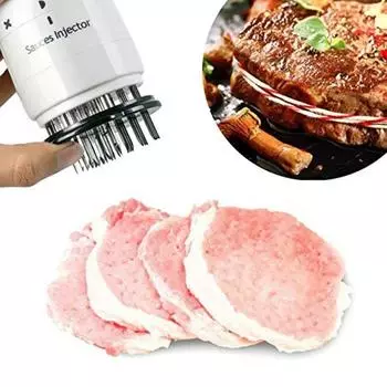 1PC Multifunctional Meat Tenderizer Needle Stainless Steel Meat Tenderizer Marinade Meat Flavor Syringe Injectors Kitchen Meat