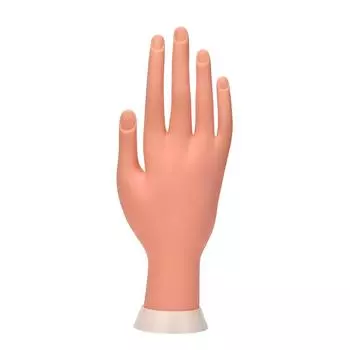 1PC Nail Activity Fake Hand Practice Fake Hand Bendable Positioning Fake Hand Model Right Hand Nail Practice Acrylic Nails