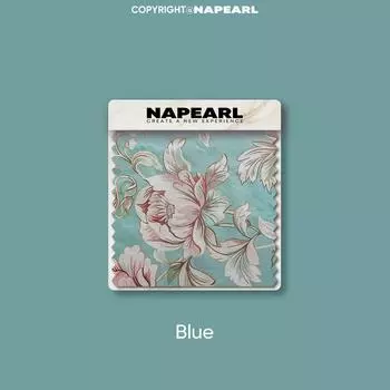 1PC NAPEARL American Countryside Style Peony Printed Blue Curtains with Full Blackout Curtains for Bedroom Living Room Balcony Window for Home Decor W100cm x L130cm