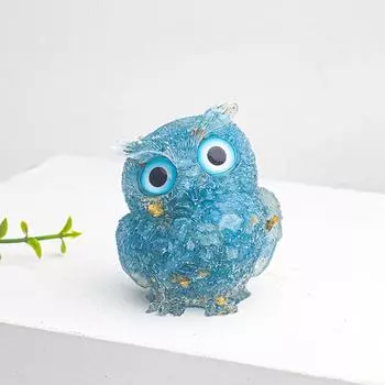 1Pc Natural Cute Animal Image Macadam Drip Glue Owl Household Supplies Desktop Ornament