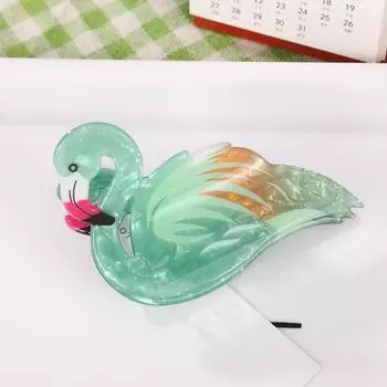 1pc New Acrylic Flamingo Claw Clip Animal Color Hairband for Women; New High-end Feeling Hair Accessories