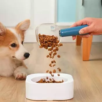 1Pc New Dog Food Cat Food Dedicated Spoon Plastic Scale Dog Food Bag Clip Food Shovel Pet Supplies Food Scoop Pet Food Cup темно-синий