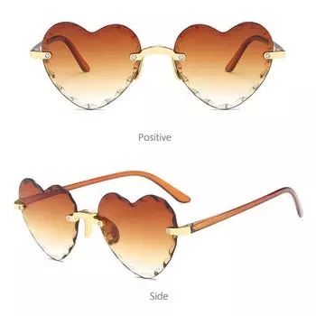 1pc New Heart Shaped Sunglasses Women Fashion Gradient Love Heart Sun Glasses UV400 Shades Summer Trendy Party Cosplay Eyewear
