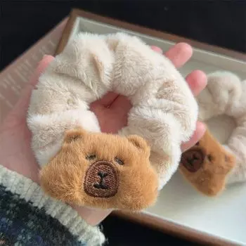 1pc New high looks, niche furry capybara catch clip, women s large shark clip, plush Maillard hair accessory, sweet headband