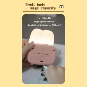 1pc new LED toaster alarm clock, creative cartoon nightlight with timing function, ins wind bedside decoration зелёный