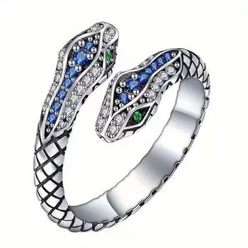 1pc New Snake Ring Creative Adjustable Ring, Classic Fashion Popular Daily Accessories ADM