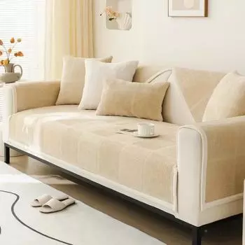 1PC Nordic Soft Sofa Mat Cover for Living Room Non-Slip Thicken Sofa Towel L Shape Couch Cushion Slipcover Protector Home Decor 70x70