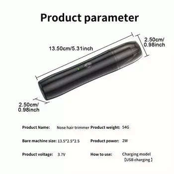 1PC Nose Hair Trimmer USB/Battery Charging New High Quality Electric Portable Men Mini Nose Hair Trimmer