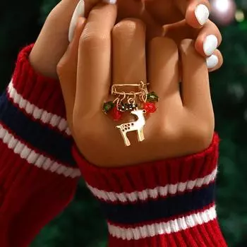 1PC null Кольцо Рождественские Кольца Регулируемые Рождественский Подарок Ювелирные Изделия Рождественская Вечеринка
