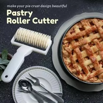 1pc,Pastry Lattice Roller Cutter, Pie Pastry Dough Cutter Roller Home Kitchen Tools, Baking Tools белый