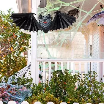 1шт подвеска бумажный летучая мышь реквизит Хэллоуин наружное внутреннее праздничное украшение тыква летающая