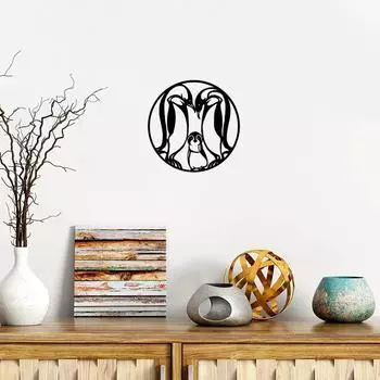 1pc Penguin Wall Art Penguin Family Animal Themed Metal Art for Home Wall Decor New Living Room/Home Decoration чёрный