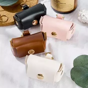 1Pc Personalised Mini Wedding Leather Ring Box For Proposing Dog Collar Pendant Ring Box Engagement Wedding Ring Storage Box чёрный