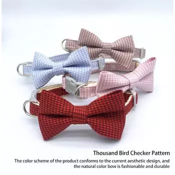 1pc Pet Bow Collar Adjustable Durable Dog Cat Collars Cute Bow Kitten Necklace Buckle Collar Pet Product Dog Cat Accessories