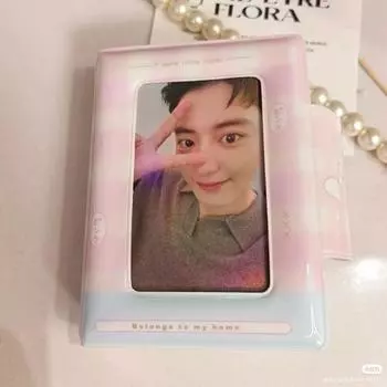 1Pc Pink House Series Album Card Pack 3-Inch Storage Album Children S Cartoon Album