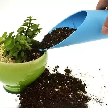 1pc Plastic Bucket Shovel Bonsai Soil Shovel, Garden Potted Plant, Succulent Transplanting Shovels, Mini Garden Plant Hand Tools белый