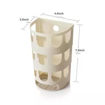 1Pc Plastic Garbag Bag Holder Stand Rubbish Trash Basket Wall Mounted Hanging Storage Box Organizer Rack Kitchen Accessories