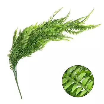 1pc Plastic Simulation Fern Grass Green Plant Artificial Fern Persian Leaves Flower Wall For Home School Party Decorations