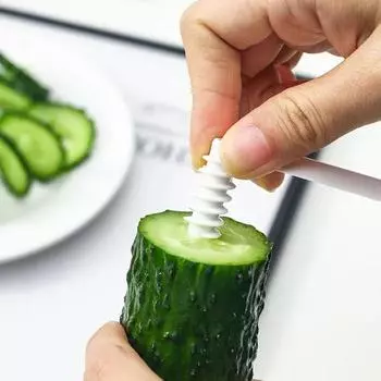 1PC Potato Spiral Hand Cucumber Cutter CarrotSpiralizer Spiral Salad Chopper Kitchen Gadgets Accessories синий