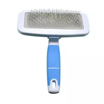 1pc Premium Pet Massage Comb Effortless Shedding & Grooming Tool Gentle Massaging for Healthy Skin And Coat Perfect For All Dog синий