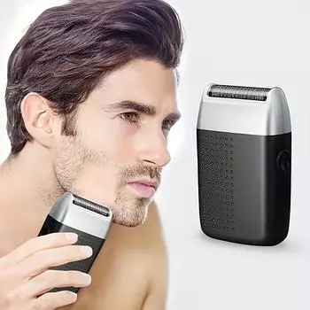 1PC Professional Shaver - электрическая бритва со съемной головкой и роторным дизайном для легкого бритья и подравнивания волос чёрный