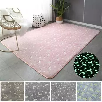 1PC Простой ковер в темном ковре Светящийся ковер для детской спальни Современные ковры для дома для детей Украшения для дома в общежитии Ковры 40cm x 60cm