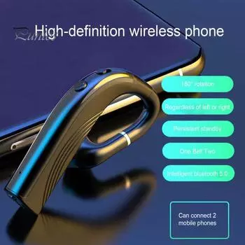 1Pc RD02 Wireless Bluetooth-compatible 5.0 Ear Hook Earphone Rechargeable Stereo Earbud синий
