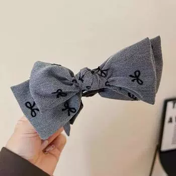 1pc Retro Bow Clip Elegant High Ponytail Clip Cute Bun Hair Clip Sweet Updo Clip Headpiece