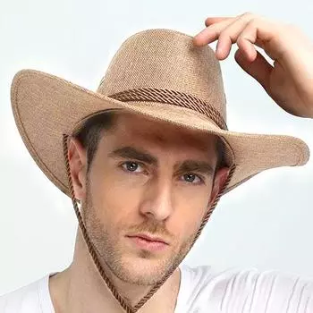 1 шт., льняная солнцезащитная кепка в стиле ретро в британском стиле, ковбойская однотонная мужская дышащая кепка в стиле вестерн