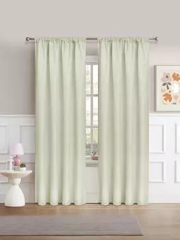 1pc Rod-through Curtain, Jacquard Hibiscus Fabric, Suitable for Decorating Rooms in Homes, Schools and Hotels 132X160CM&Through Rod розовый