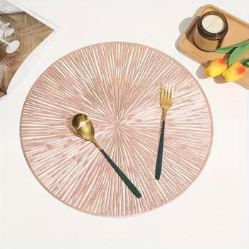 1 шт. Круглые салфетки для обеденного стола, коврики для кухонного стола с выемкой, декоративный коврик