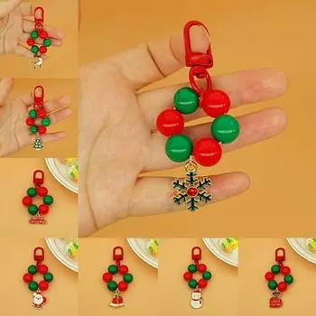 1pc Santa Claus Gift Christmas Keychain Snowflake Ornament Bags New Accessories Tree Pendant Letter Cute Cartoon Bag Women