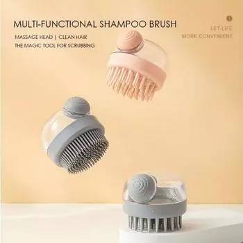 1PC Scalp Massage Brush ,scalp massage cleaning bath brushes,Perfect for Hair and Body Care,Household shampoo brushes. серый