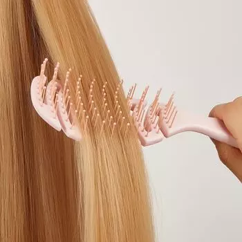 1pc Scalp Massage Fluffy Hair Comb, Air Cushion Teeth Comb ,For Long Curly Hair,women s styling air cushion comb. синий