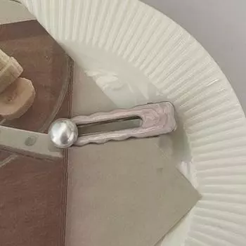 1PC Sea Salt Pink ~ Premium, Pearl, Metal Hair Clips, Women, Bangs Clips, Back of Head, Headpieces, Hair Accessories, Side Clips 1pc