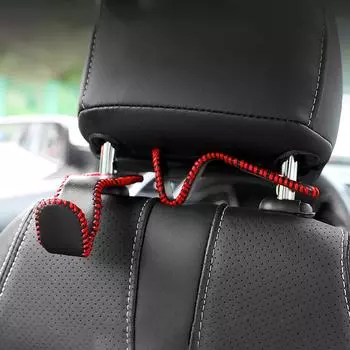 1 шт. органайзер для спинки сиденья автомобиля, вешалка, крючки, искусственная кожа, автомобильные крючки, держатель для хранения, сумка