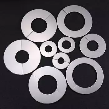 1Pc Self-Adhesive Shower Faucet Decorative Cover Chrome Finish Stainless Steel Water Pipe Wall Covers Bathroom Accessories