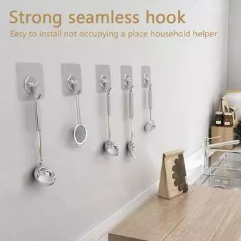 1pc Self Adhesive Transparent Wall Hooks Strong Invisible Cartoon Anti-skid Duty Stick On Hook Bathroom Wall Hook прозрачный