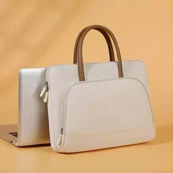 1pc Shoulder Portable Laptop Bag, Conference Portable Briefcase 25*35cm