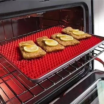 1pc Silicone Baking Mat Large Red Pyramid Baking Mat, Cooking Pot, Oven Tray, Baking Sheet, Pastry Cooking Mat красный