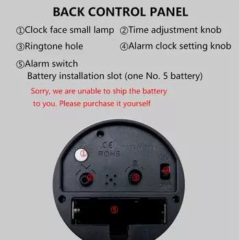 1pc simple metal quartz alarm clock, nightstand luminous mute clock, suitable for home, office decoration розовый