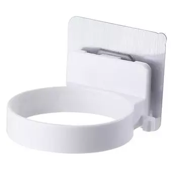 1Pc Simple Wall Mounted Hair Dryer Holder Bathroom Storage Wall Hanging ABS Hairdryer Storage Stand Blower Organizer Rack Stand серый